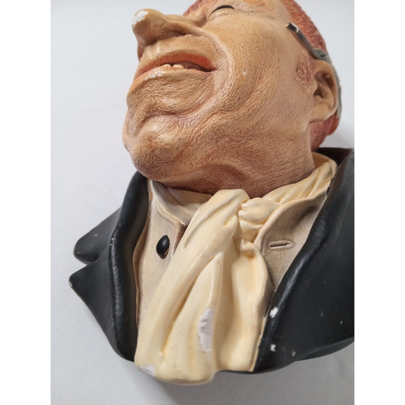 Vintage BOSSONS Congleton England URIAH HEEP 1964 Chalkware Head Wall Hanging - Picture 7 of 11